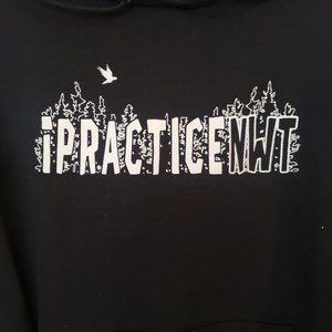 IPRACTICENWT - Black Hoodie - Size SMALL unisex